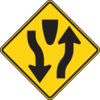 Divided Highway Begins Clip Art